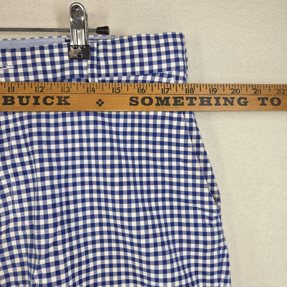 Polo Golf Blue & White Gingham Mens Fairway Shorts Sz 34 Preppy Plaid Gingham - Picture 4 of 11